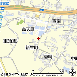 山口県宇部市東須恵恵崎2808周辺の地図