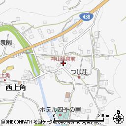神山温泉前周辺の地図