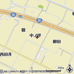 徳島県小松島市坂野町中ノ坪周辺の地図