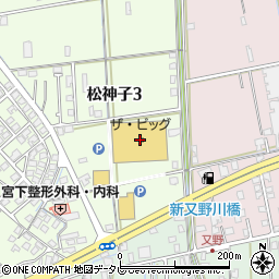 ザ・ビッグ松神子店周辺の地図