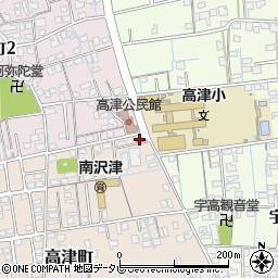 新居浜警察署高津交番周辺の地図