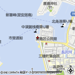 鹿島公園渡船駐車場周辺の地図