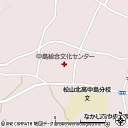 松山市役所　中島総合文化センター周辺の地図