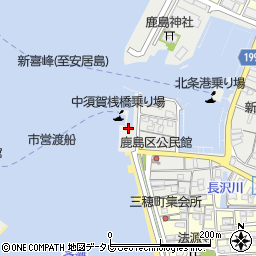 松山市役所　鹿島公園渡船待合所周辺の地図