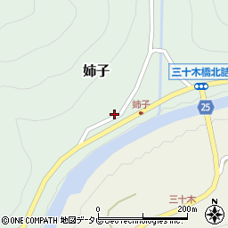 和歌山県日高郡日高川町姉子129周辺の地図