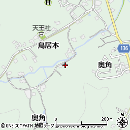 徳島県小松島市田野町奥角周辺の地図