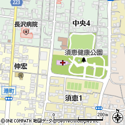 須恵健康公園体育館周辺の地図