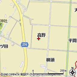 徳島県小松島市坂野町高野周辺の地図
