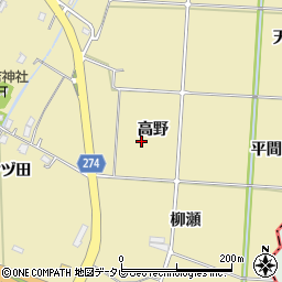 徳島県小松島市坂野町（高野）周辺の地図