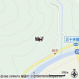 和歌山県日高郡日高川町姉子周辺の地図