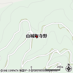 徳島県三好市山城町寺野周辺の地図