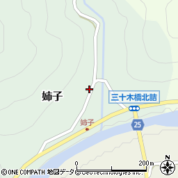 和歌山県日高郡日高川町姉子17周辺の地図