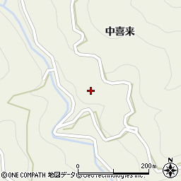 徳島県名西郡神山町下分中喜来周辺の地図