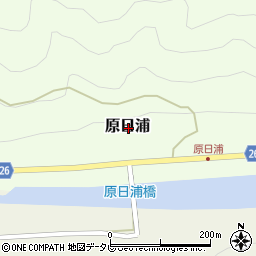 和歌山県日高郡日高川町原日浦周辺の地図