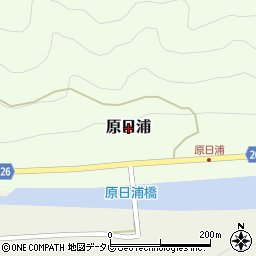 和歌山県日高川町（日高郡）原日浦周辺の地図