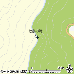 七泰の滝周辺の地図