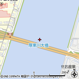 厚東川大橋周辺の地図