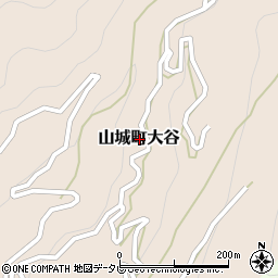 徳島県三好市山城町大谷周辺の地図