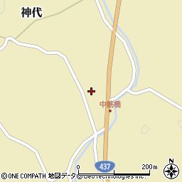 山口県柳井市神代（中筋）周辺の地図