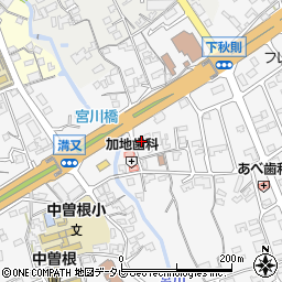 愛媛県四国中央市中曽根町536周辺の地図