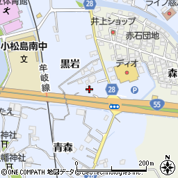 徳島県小松島市立江町黒岩62周辺の地図