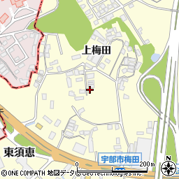 山口県宇部市東須恵上梅田940周辺の地図
