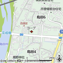コープここと島田店周辺の地図