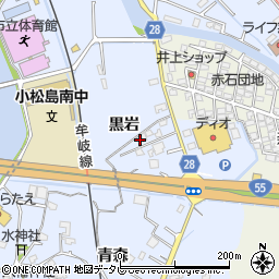 徳島県小松島市立江町黒岩61周辺の地図