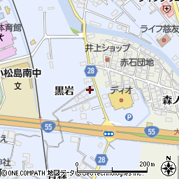 徳島県小松島市立江町黒岩70周辺の地図