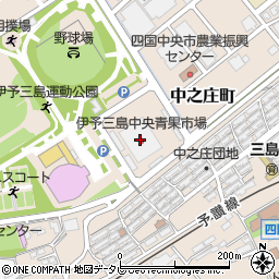 伊予三島中央青果市場周辺の地図