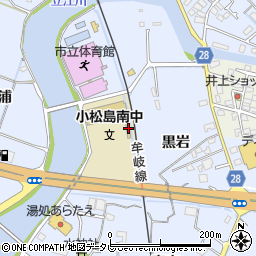 徳島県小松島市立江町黒岩26周辺の地図