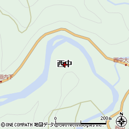 奈良県吉野郡十津川村西中周辺の地図