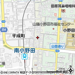 小野田一焼肉店周辺の地図