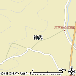 山口県柳井市神代周辺の地図
