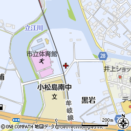 徳島県小松島市立江町赤石周辺の地図