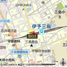 愛媛県四国中央市周辺の地図