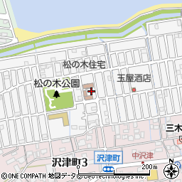 愛媛県新居浜市松の木町周辺の地図