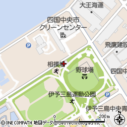 伊予三島運動公園　市民プール周辺の地図