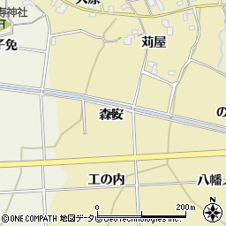 徳島県小松島市坂野町森安周辺の地図