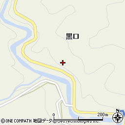 徳島県神山町（名西郡）下分（黒口）周辺の地図