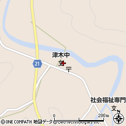 広川町立津木中学校周辺の地図