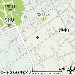 愛媛県新居浜市垣生1丁目周辺の地図
