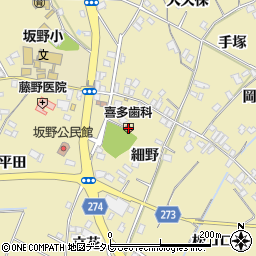 徳島県小松島市坂野町細野周辺の地図