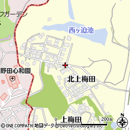 山口県宇部市東須恵北上梅田周辺の地図