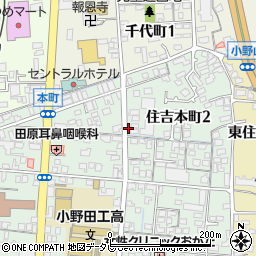 山口県山陽小野田市住吉本町周辺の地図