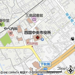 四国中央市役所　本庁福祉部・介護保険課周辺の地図