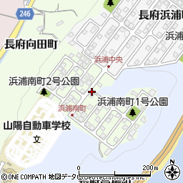 山口県下関市長府浜浦南町周辺の地図