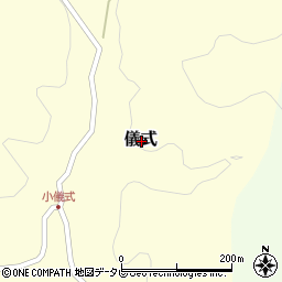愛媛県松山市儀式周辺の地図