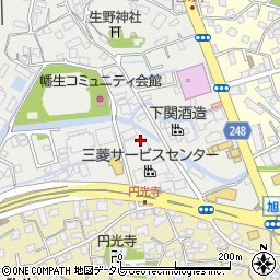 山口県下関市幡生宮の下町周辺の地図