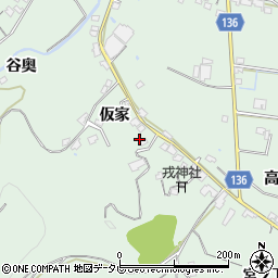 徳島県小松島市田野町仮家周辺の地図